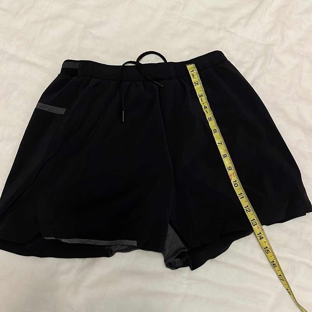 Mens lululemon size medium black shorts.